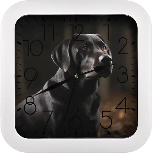 Vista 17 de 10" Square Modern Wall Clock,Americana Flag Deer Print Kitchen Clocks Wall Battery Operated,Silent Non Ticking Unique Funny Cute Wall Clock for