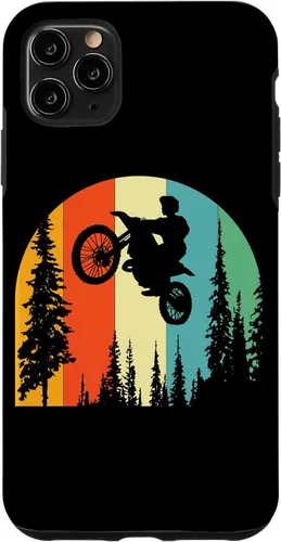 Vista 11 de iPhone 15 Retro Dirt Bike Supermoto Biker - Vintage Mx Motocross Case