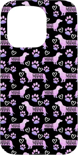 Vista 14 de Dachshund Mom Weenie Mama Weiner Dog - Funda de regalo para iPhone 16, color rosa