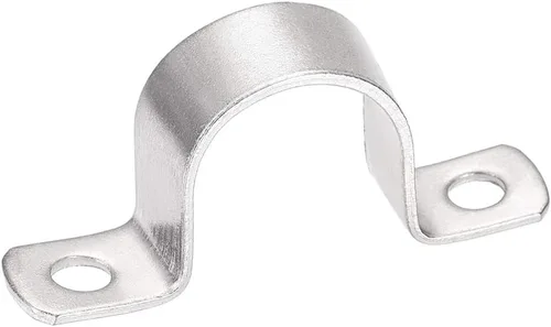 Vista 10 de uxcell Correa de tubo rígida de 0.630 in (0,6 pulgadas), 2 correas de tubo de agujeros 304 abrazadera de tubo de tensión de acero inoxidable 2 piezas