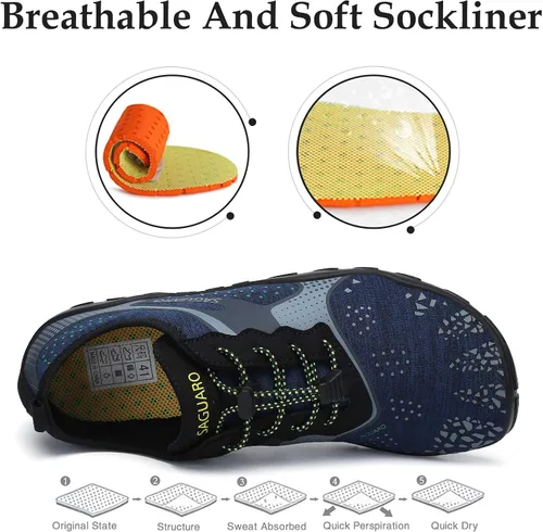 Vista 4 de Kararao Mens Womens Water Shoes Quick Dry Swim Shoes Beach Shoes Pool Surfing Aqua Sports