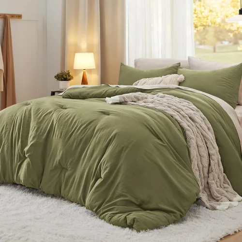 Vista 22 de Bedsure Juego edredón suave prelavado individual/individual XL, 365 días, cálido relleno alternativo GentleSoft™, 1 edredón ligero:68x88 pulgadas