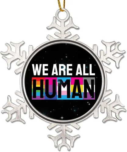 Vista 9 de We Rise Together LGBTQ - Adorno colgante para árbol de Navidad, Pansexual, transgénero, LGBTQ, arco iris gay, decoración de árbol de Navidad