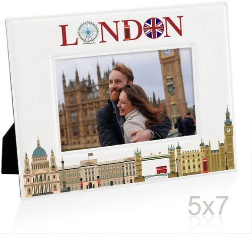 Vista 4 de KATE POSH Marco de fotos de Londres, vacaciones familiares en Londres, luna de miel, boda, decoración de Londres (5 x 7 horizontal)