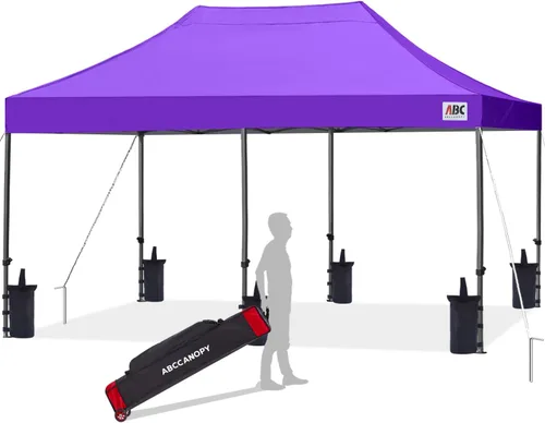 Vista 52 de ABCCANOPY Toldo Desplegable – Carpa/Toldo Portátil para Patio Exterior de 8 x 8 Pies, Resistente para Patio Trasero y Terraza con 4 Sacos de Arena