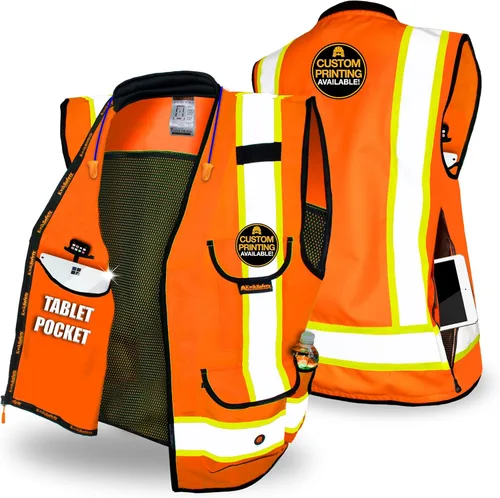 Vista 8 de KwikSafety Chaleco de seguridad GODFATHER Clase 2 y Clase 3 ANSI OSHA Hi Vis Chaleco