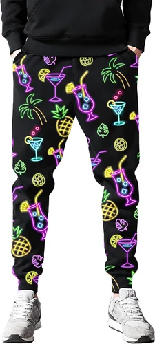 Vista 9 de VVGETE Disfraces de los años 80 para hombre, pantalones deportivos, pantalones casuales para correr con cordón, traje de los años 90 para hombre