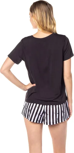 Vista 5 de INTIMO Beetlejuice - Conjunto de pijama para dormir con pantalones cortos para mujer