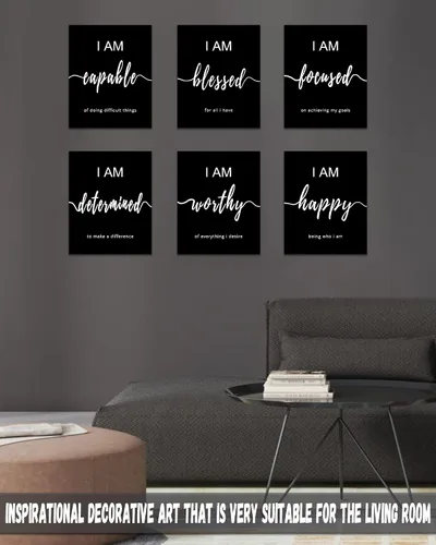 Vista 6 de Drsoum Arte de pared inspirador para la oficina, impresiones artísticas motivacionales para la oficina, dormitorio, sala de estar, aula, 8 x 10