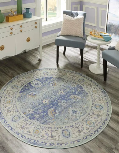 Vista 16 de Unique Loom Whitney Collection - Alfombra tradicional con borde (7 pies x 7 pies octagonal, gris nube)