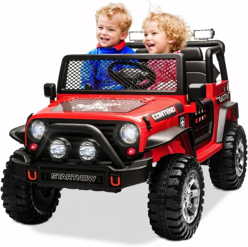 Vista 11 de SEHOMY - Camioneta eléctrica de 2 plazas para niños con control remoto, auto eléctrico de 12 V para niños de 3 años - Suspensión de resorte, luces