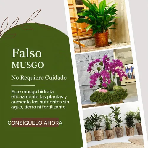 Vista 6 de Musgo artificial verde de 35 onzas (2.18 libras) para manualidades de interior, jardines de hadas, centros de mesa, decoración de boda