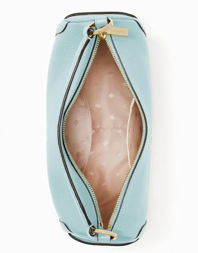 Vista 5 de Kate Spade Smoosh - Bolso bandolera con cremallera superior de cuero azul brillante, Azul Patchwork