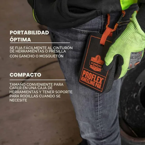 Vista 3 de Ergodyne - 18365 ProFlex 365 Mini Almohadilla para Arrodillarse, 4" x 6" x 1", Negro