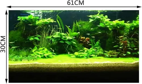 Vista 2 de Impresiones 3D Fondo de pecera Acuario Fondo Submarino Imagen Decoración Póster para pecera Papel pintado