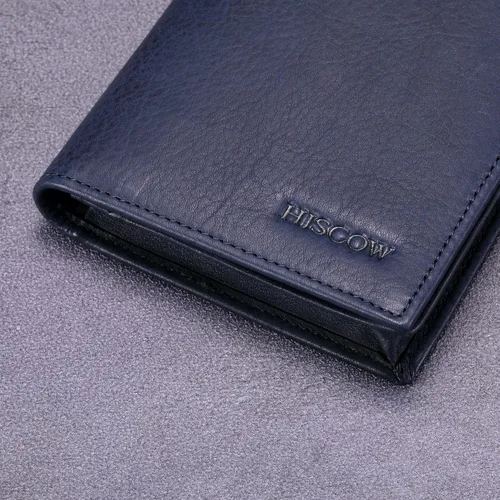 Vista 9 de HISCOW Cartera larga plegable con 15 ranuras para tarjetas de crédito - Piel de becerro italiana