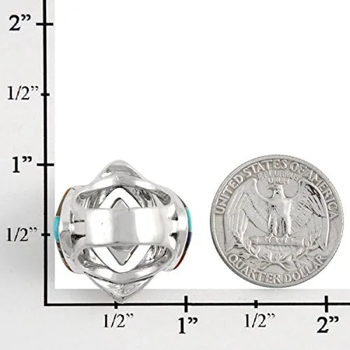 Vista 4 de Anillo turquesa en plata de ley 925 y turquesa auténtica (elige color)