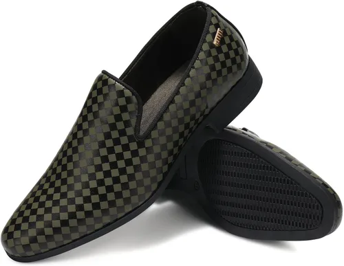 Vista 6 de UUBARIS Mocasines de terciopelo para hombre, zapatos de vestir de estilo moderno, zapatos de esmoquin clásicos, zapatos Oxford casuales