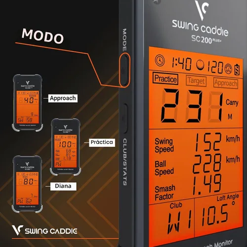 Vista 9 de Voice Caddie - Monitor de lanzamiento portátil Swing Caddie