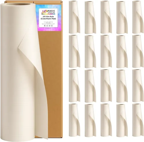 Vista 11 de MagicPrint4U Rollo de película de transferencia DTF de 24 pulgadas x 328 pies, hojas de PET transparentes para impresión directa a película,