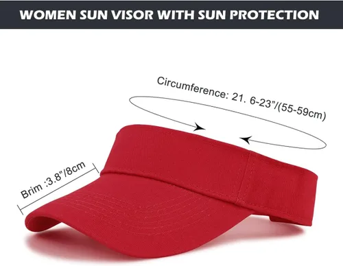 Vista 5 de Komorebi Viseras para mujer, unisex, con visera para el sol, gorras ajustables para correr, protección solar de verano, sombrero de tenis