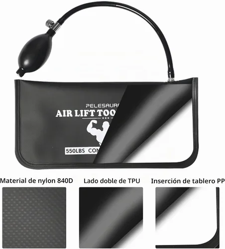 Vista 2 de Bolsa de aire en forma de cuña 2 piezas, espaciador de aire inflable con palancas, kit de bomba de aire en forma de cuña de grado comercial