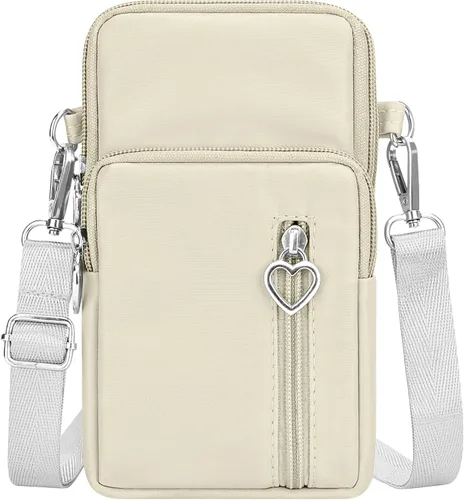 Vista 11 de YINHEXI Bolsos cruzados pequeños para mujer, a la moda, mini compartimento triple para teléfono celular, monederos cruzados Negro
