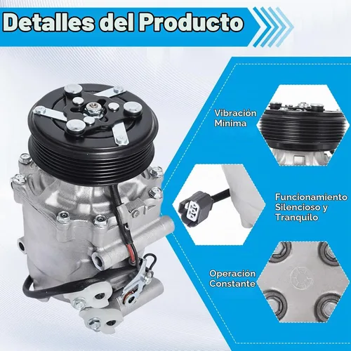 Vista 5 de Reemplazo del compresor del A/C de LABLT para Civic 1.7L 2002-2005