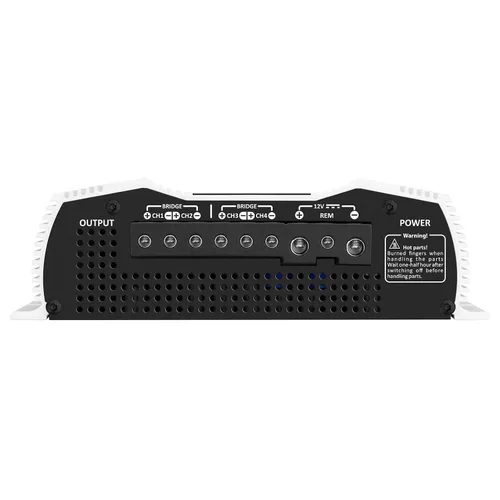 Vista 4 de Taramps DS 800x4 2 ohmios 800 vatios RMS, 4 canales 200x4 vatios RMS, Clase D, rango completo, paso alto/bajo cruzado fijo, puente, amplificador