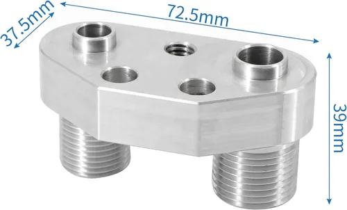 Vista 7 de Compresor de A/C Colector Curvo con Adaptador Compatible con Sanden SD7B10 7176 SD7 Estilo, Cromado