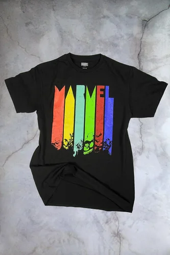 Vista 4 de Marvel Camiseta Avengers Color Daze Distressed Adulto Hombre