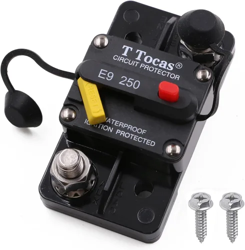 Vista 46 de E69 Interruptor de circuito de 10 A T3 con restablecimiento manual Mini de montaje en superficie IP66 Interruptor conmutable de 10 A