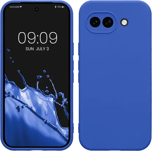Vista 118 de kwmobile Funda compatible con Google Pixel 9 - Funda protectora delgada de TPU para teléfono - Acabado mate suave - Piedra antigua