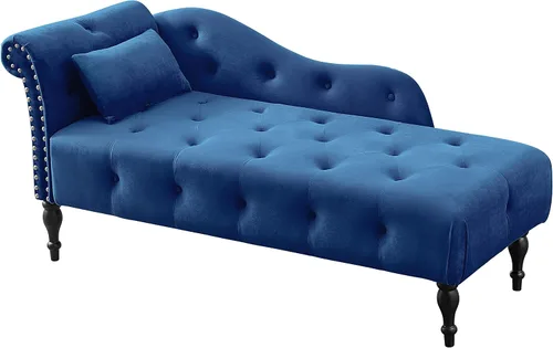 Vista 5 de HomSof Silla moderna de interior con tumbona sin brazos con patas de madera maciza