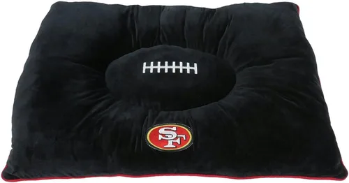 Vista 9 de NFL PET Bed - Cama de almohada de felpa suave y acogedora de Arizona Cardinals. Cama de fútbol para perros. Cama de colchón deportivo cálido
