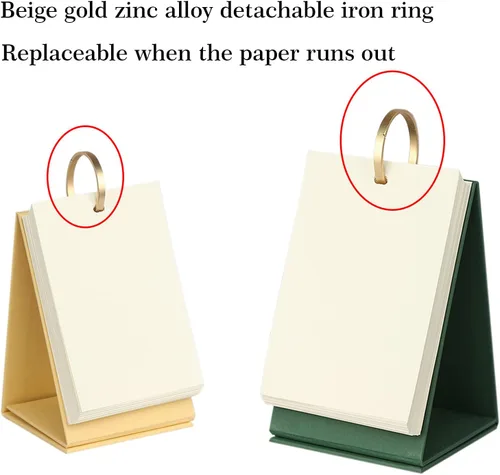Vista 7 de Pequeñas tarjetas flash en blanco, tarjetas de índice, tarjetas de notas perforadas con anillos de carpeta, papel kraft de pie, tarjetas de estudio