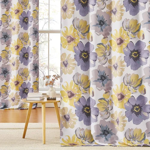 Vista 44 de KGORGE Cortinas opacas para sala de estar, aislamiento térmico, cortinas insonorizadas y cortinas estilo rústico estilo bohemio para cocina