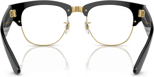 Vista 4 de Ray-Ban Gafas de sol unisex negro sobre montura dorada, lentes transparentes/azules, 2.087 in