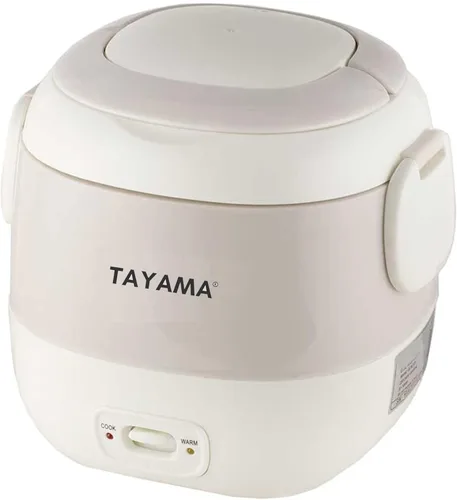 Vista 2 de Tayama TMRC-03R - Mini arrocera portátil de 1.5 tazas, color blanco