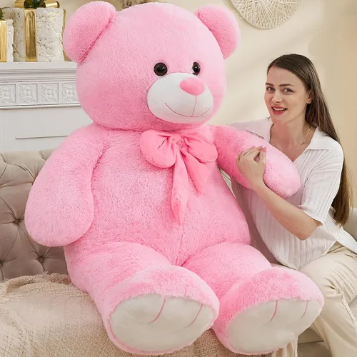 Vista 16 de Tezituo Oso de Peluche Gigante de 47 Pulgadas, Suave Animal de Peluche Grande Tamaño Real de 4 Pies, Juguete de Oso de Peluche, Regalo de San Azul