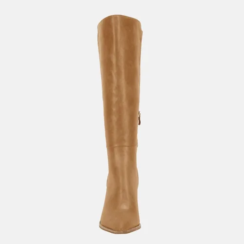 Vista 5 de Juliet Holy Women's Knee High Boots Stacked Block Heel Wide Calf Closed Pointed Toe Riding Boots