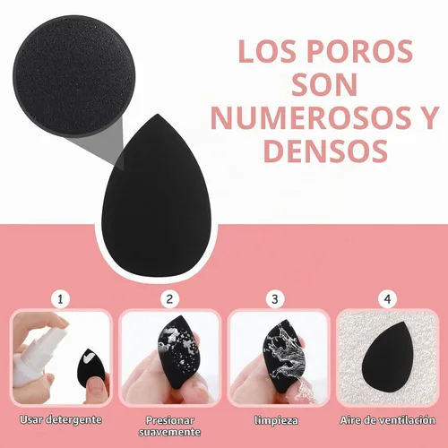 Vista 5 de Sibba Esponja de maquillaje, esponja de belleza para mezclar maquillaje