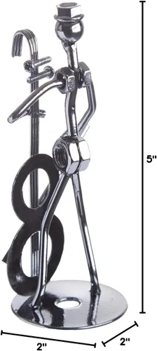 Vista 6 de Home Decor - Alambres y tornillos de hierro fundido, estatua/figura (reproductor de cello)