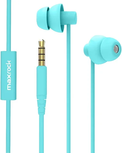 Vista 9 de MAXROCK (TM) Audífonos para Dormir Totalmente Suaves de Silicona con Tapones para los Oídos y Micrófono para Celulares, Tabletas y Conector de 3,5