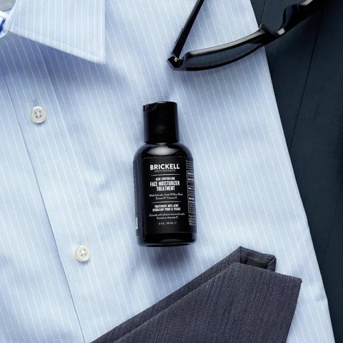 Vista 4 de Brickell - Tratamiento hidratante facial que controla el acné para hombres, tratamiento hidratante facial para eliminar el acné, tono de piel