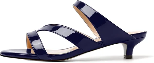 Vista 2 de SKYSTERRY Sandalias de tacón bajo para mujer, con puntera abierta, estilo casual, de 1.5 pulgadas