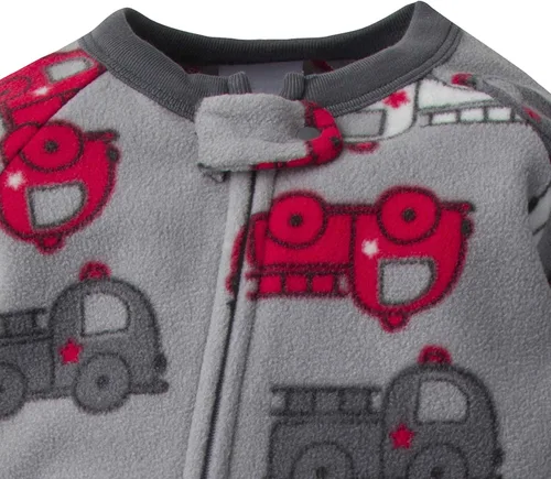 Vista 5 de Gerber Pijama de forro polar resistente al fuego para bebés y niños pequeños, paquete de 4