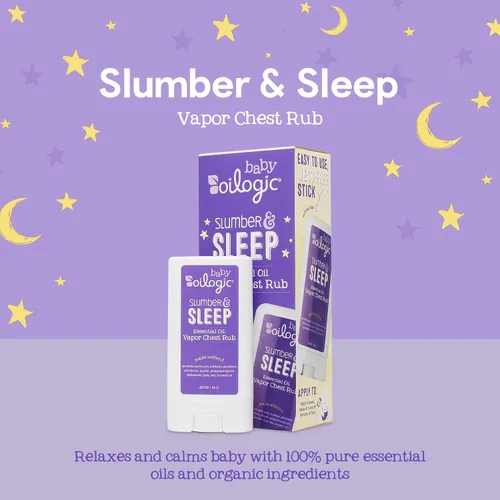 Vista 2 de Oilogic Slumber & Sleep - Aceite esencial de vapor para el pecho para bebés y niños pequeños, aceites esenciales suaves que calman y calman