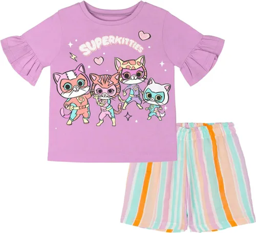 Vista 9 de Disney Conjunto de camiseta y pantalones cortos de gasa para bebés y niños grandes (12 meses - 14-16)