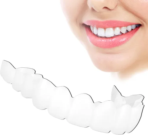 Vista 2 de 2 pares, hermosa sonrisa, ajustable temporalmente para hombres y mujeres (blanco)